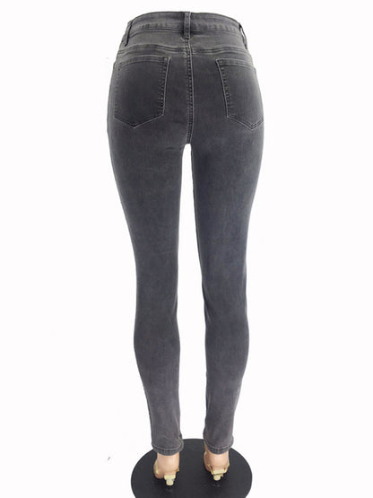 Versatile High Waist High Elastic Hip Lift Jeans