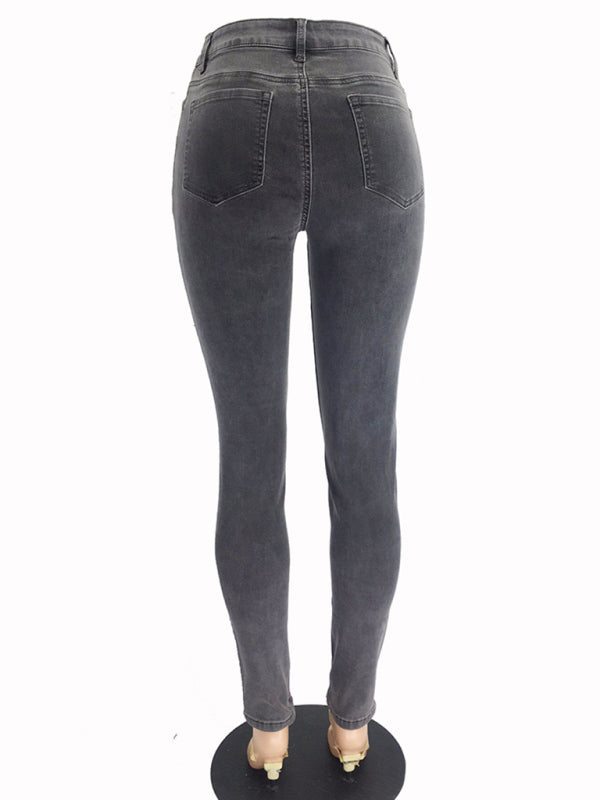 Versatile High Waist High Elastic Hip Lift Jeans