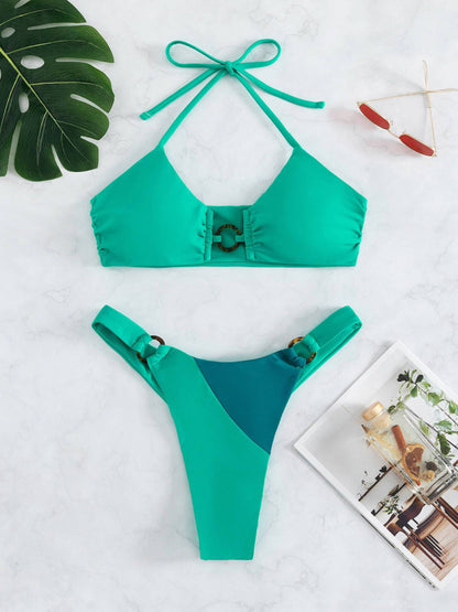 Fashion Knit Ring Detail Bikini swimsuit