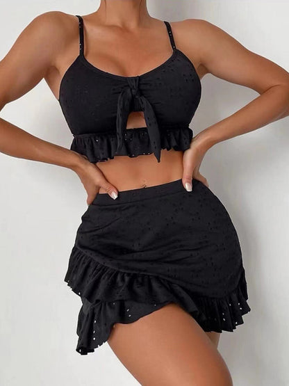 Package Hip Skirt Three-piece Bikini Swimsuit