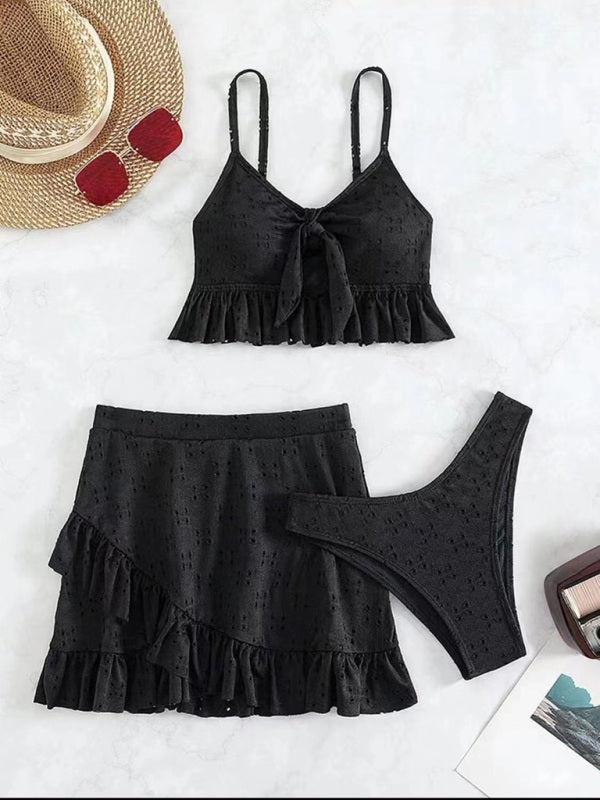 Package Hip Skirt Three-piece Bikini Swimsuit