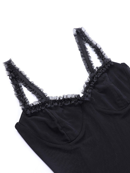 Cropped Fashion Sling Wind Lace Cami