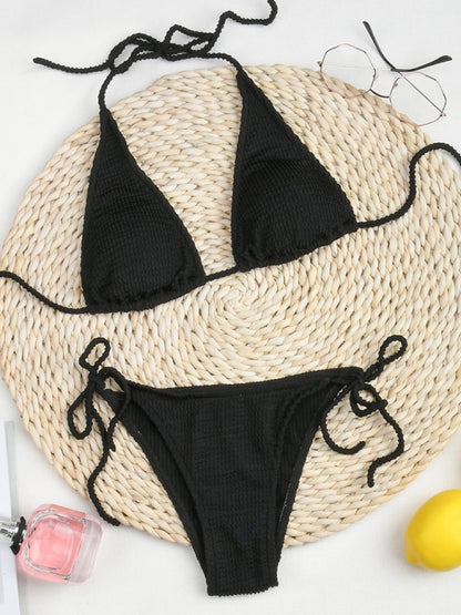 Sexy Knit Ribbed Bikini with Moderate Elasticity