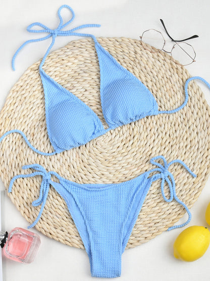 Sexy Knit Ribbed Bikini with Moderate Elasticity