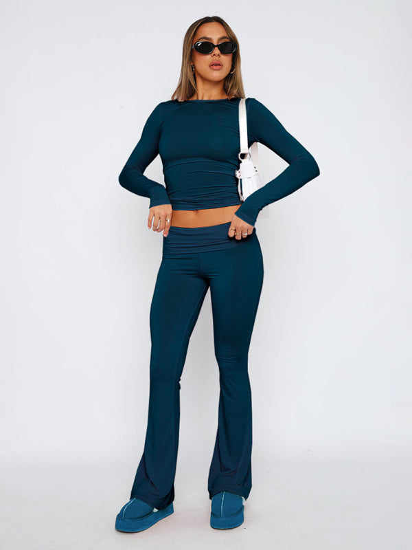 Comfortable Slim Fit Low-waist Flared Casual Pants