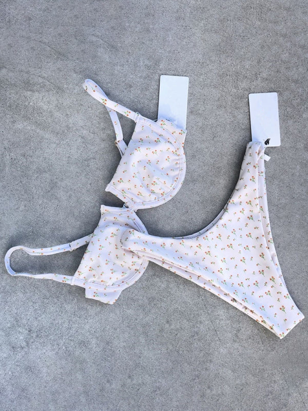 Retro Polka-dot Underwire Push-up Sexy Bikini Swimsuit