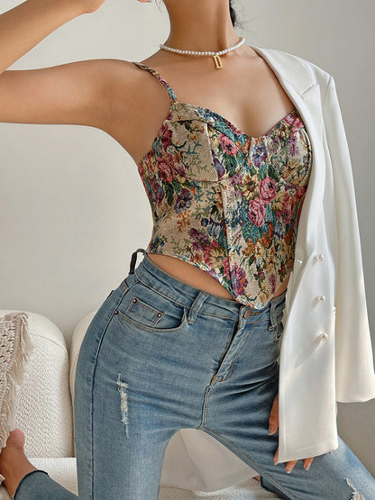 Street Vintage Retro Flower Style Camisole