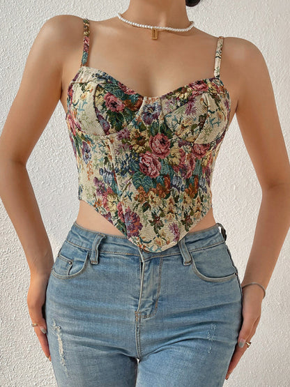 Street Vintage Retro Flower Style Camisole