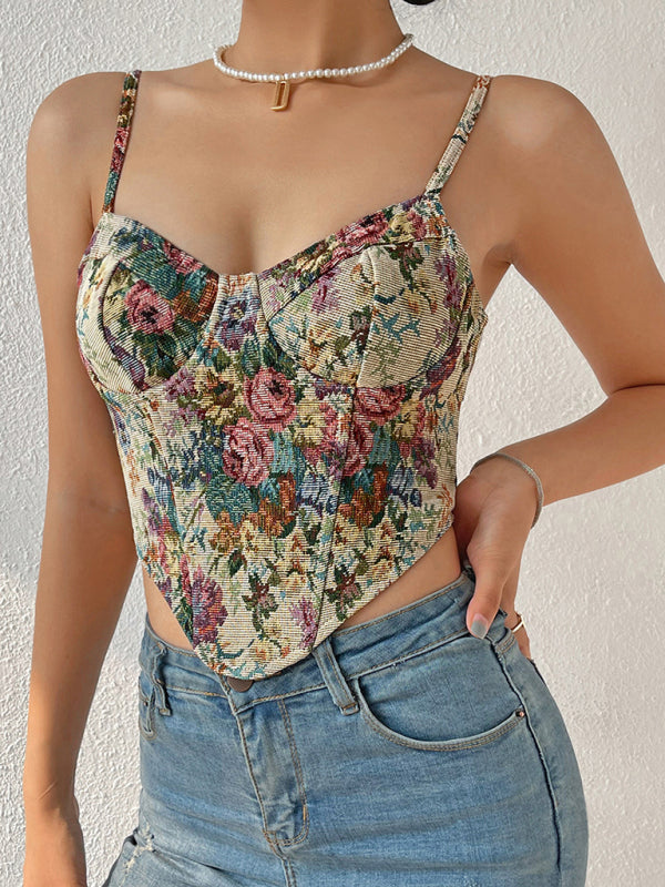 Street Vintage Retro Flower Style Camisole