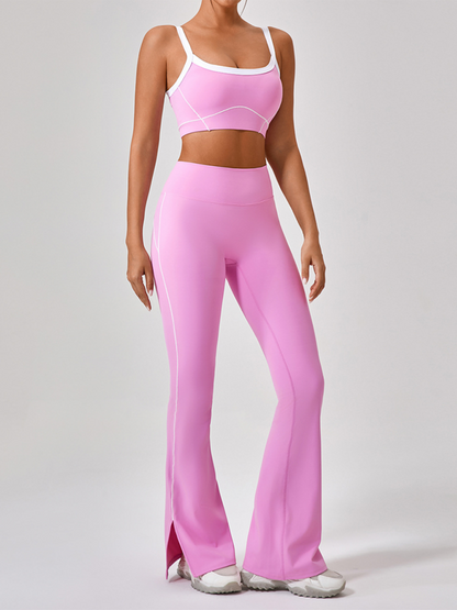 Clashing Color Camisole Top & Yoga Pants Set