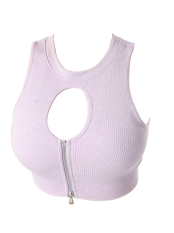 Zipper Yoga Sport Tank Top