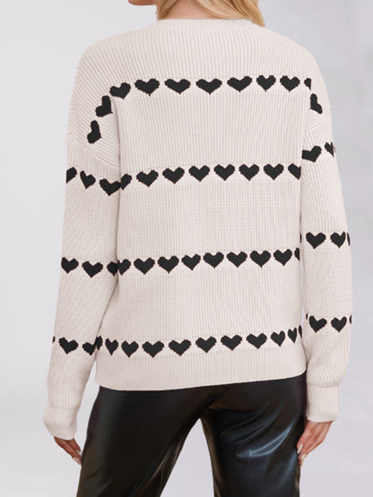 Valentine's Day Love Loose Fit Heart Sweater