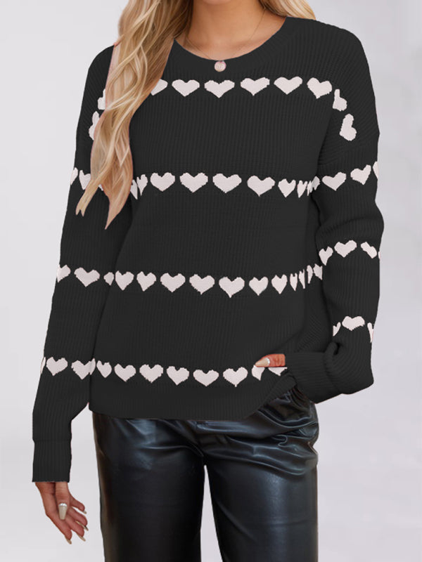 Valentine's Day Love Loose Fit Heart Sweater