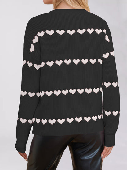 Valentine's Day Love Loose Fit Heart Sweater