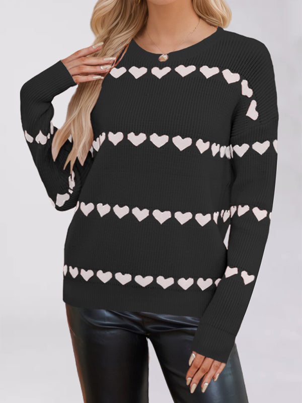 Valentine's Day Love Loose Fit Heart Sweater