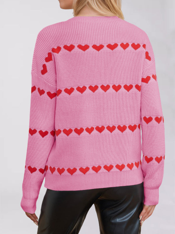 Valentine's Day Love Loose Fit Heart Sweater