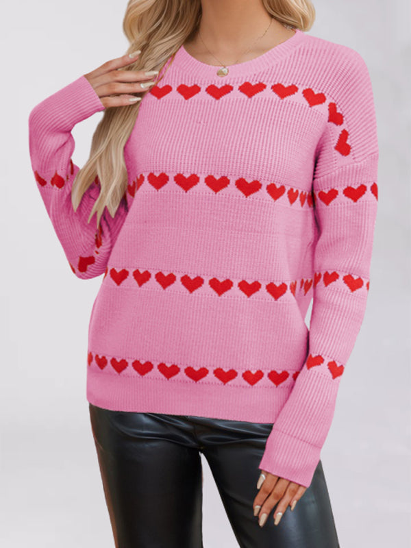 Valentine's Day Love Loose Fit Heart Sweater