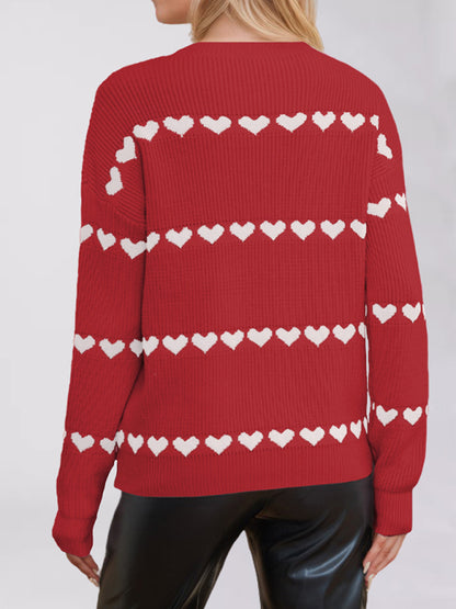 Valentine's Day Love Loose Fit Heart Sweater