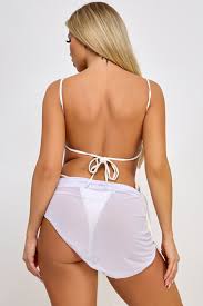 Side-tie Thong Danica Bikini Swimsuit with Sarong Cover Up