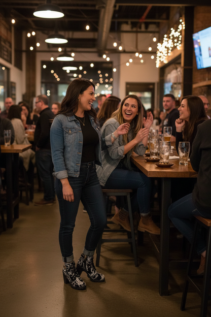 Leopard print ankle boots brewery lifestyle