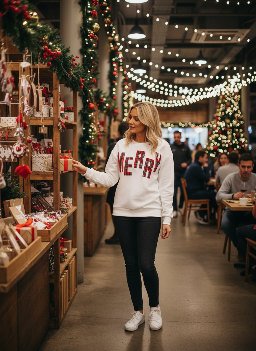 Lifestyle image for Plaid MERRY Christmas Vacation Sweatshirt