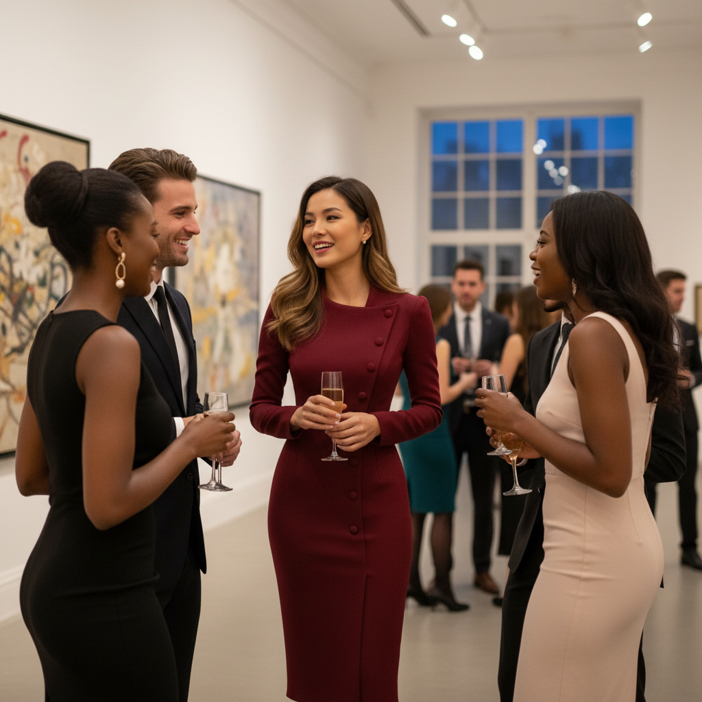 Lifestyle image of midi dress