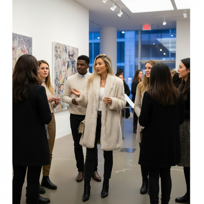 Lifestyle image of solid fluffy faux fur shaggy long body outwear