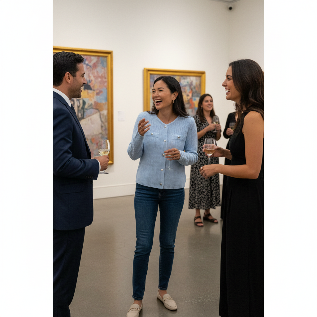 Lifestyle image of v neck cropped long sleeve texture knit sweater