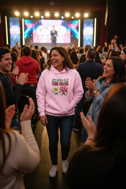 Light Pink Focus On Good Hoodie - Comedy Show