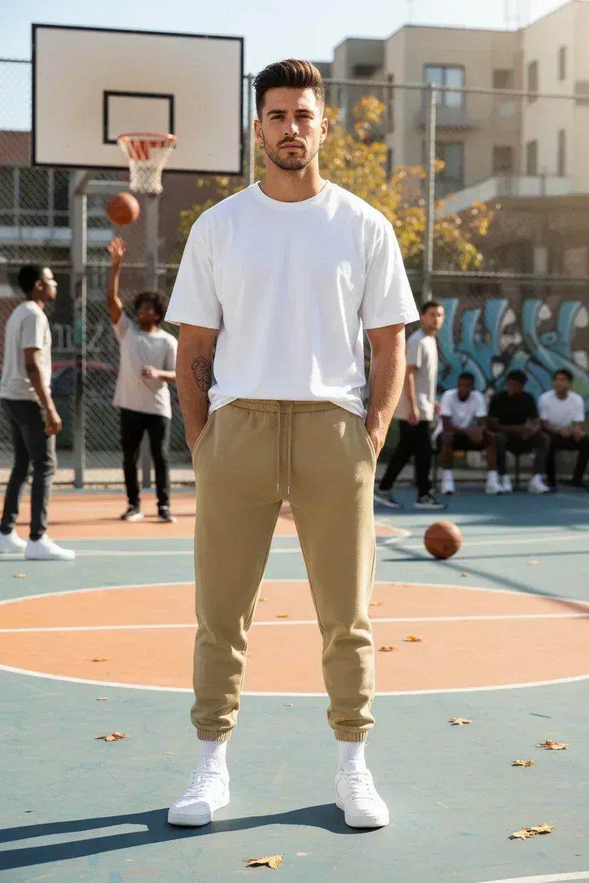 Men's Joggers - Athletic Sweatpants Drawstring Pockets - Fashions Envy