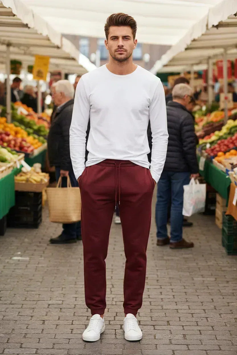 Men's Joggers - Athletic Sweatpants Drawstring Pockets - Fashions Envy