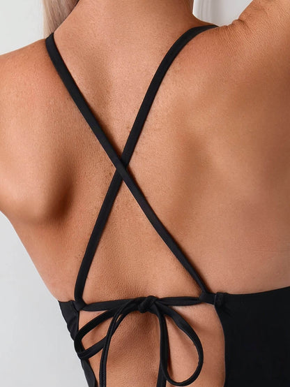 One-Piece Swimsuit - Deep V-Neck Elegant Swimwear - Fashions Envy