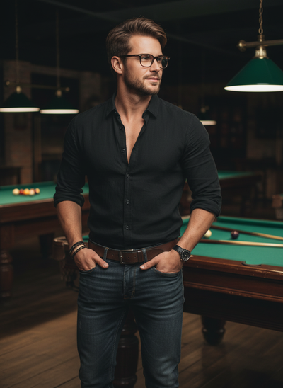 Casual Button-Down Shirt Men - Classic Fit Cotton - Fashions Envy