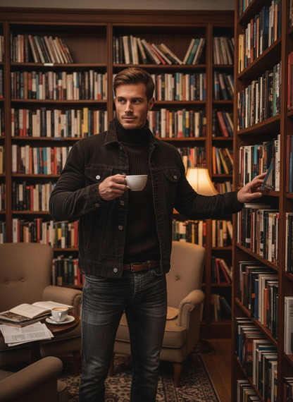 Corduroy Button-Down Jacket Men - Classic Fit Outerwear - Fashions Envy