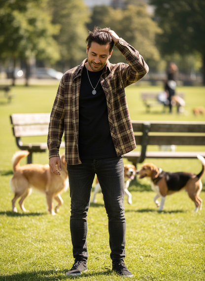 Plaid Button Up Shirt Men - Oversized Casual Fit - Fashions Envy