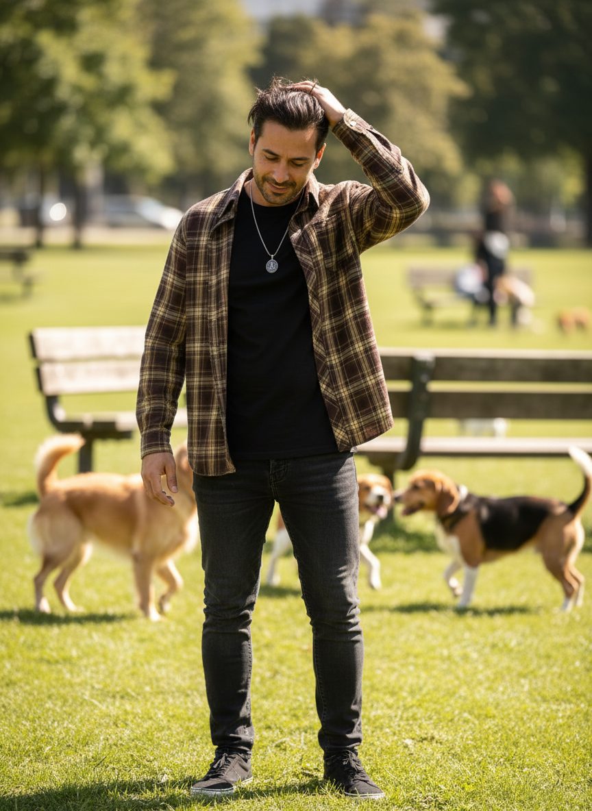 Plaid Button Up Shirt Men - Oversized Casual Fit - Fashions Envy