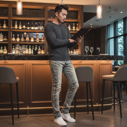 Bootcut Jeans Men - Stretch Slim Fit Denim - Fashions Envy