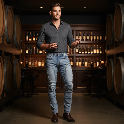 Bootcut Jeans Men - Stretch Slim Fit Denim - Fashions Envy