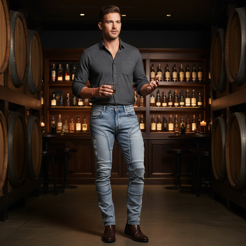 Bootcut Jeans Men - Stretch Slim Fit Denim - Fashions Envy