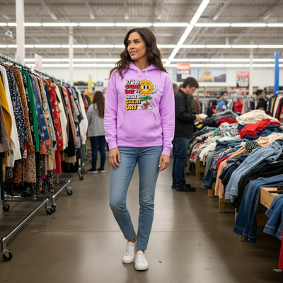 Neon Violet Hoodie - Thrift Store