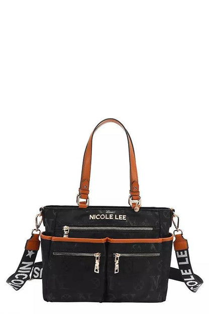 Nicole Lee USA Multi-Compartment Convertible Tote Bag - Designer Handbag - Fashions Envy