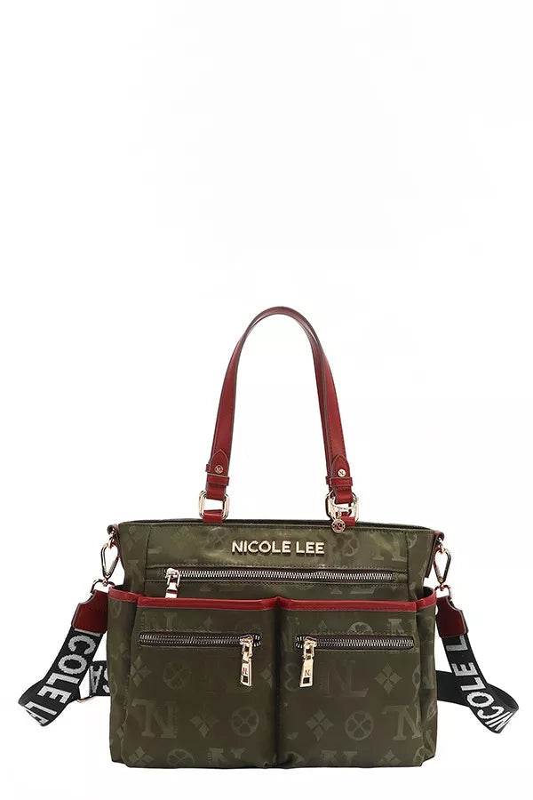 Nicole Lee USA Multi-Compartment Convertible Tote Bag - Designer Handbag - Fashions Envy