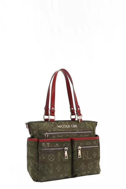 Nicole Lee USA Multi-Compartment Convertible Tote Bag - Designer Handbag - Fashions Envy