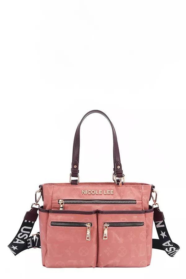 Nicole Lee USA Multi-Compartment Convertible Tote Bag - Designer Handbag - Fashions Envy