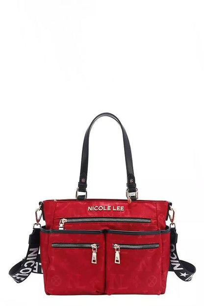 Nicole Lee USA Multi-Compartment Convertible Tote Bag - Designer Handbag - Fashions Envy