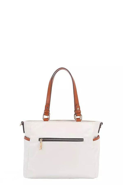 Nicole Lee USA Multi-Compartment Convertible Tote Bag - Designer Handbag - Fashions Envy