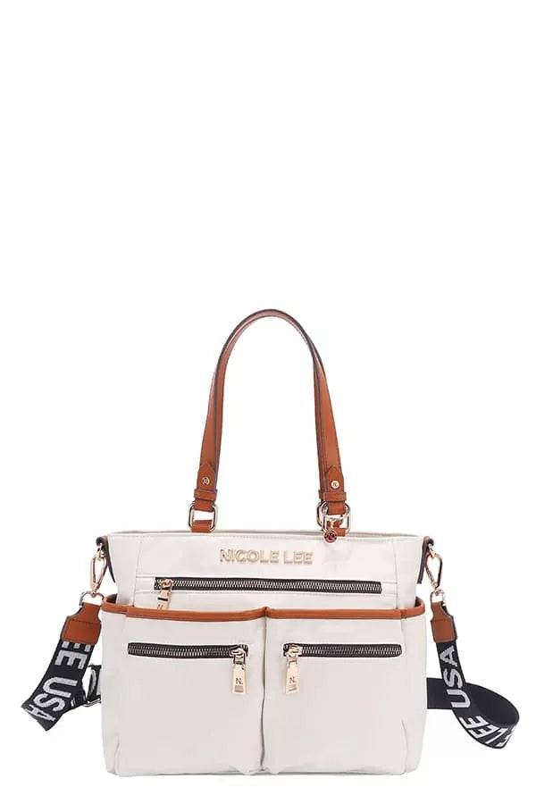 Nicole Lee USA Multi-Compartment Convertible Tote Bag - Designer Handbag - Fashions Envy