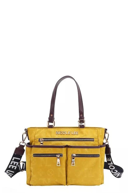 Nicole Lee USA Multi-Compartment Convertible Tote Bag - Designer Handbag - Fashions Envy