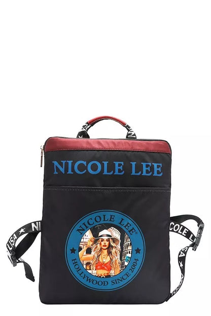 Stylish Multi-Pocket Travel Backpack by Trendsi with vibrant graphics and a modern design