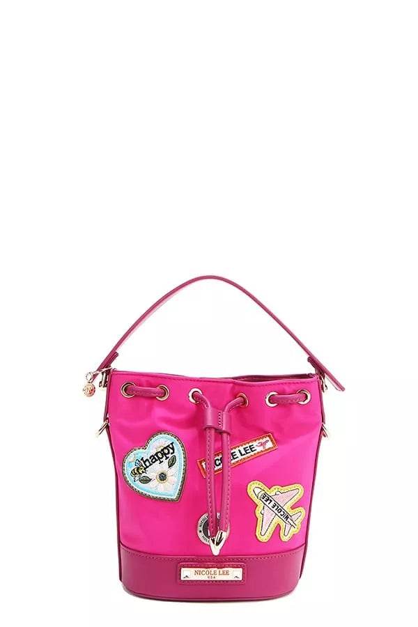 Nicole Lee USA Color Patch Bucket Bag - Designer Crossbody Bag - Fashions Envy